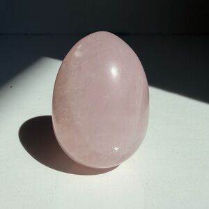 Polished Rose Quartz Egg - Soft Pink Crystal